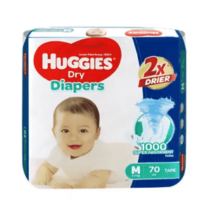 Huggies Dry Baby Diaper Belt M (6-11 kg) 70 pcs