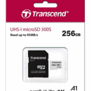 Transcend 256GB UHS-I U3 microSD 300S Memory Card - Reliable and durable design - Large 256GBGB storage capacity