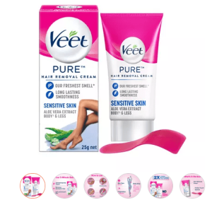 Veet Pure Hair Removal Cream Sensitive Skin With Aloe Vera Extract 25 gm